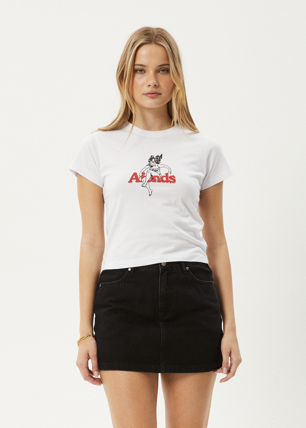 afends No Fury - Baby Tee White