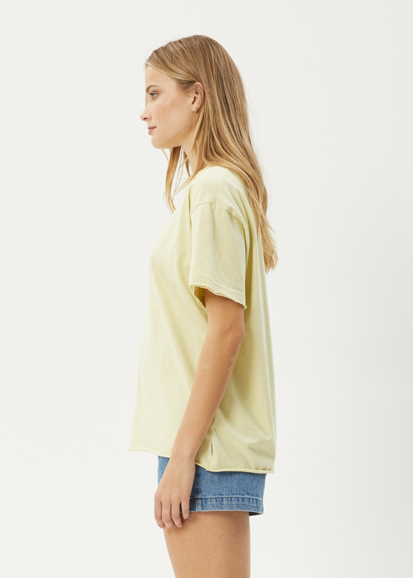 Afends No Fury - Oversized Tee Lemongrass