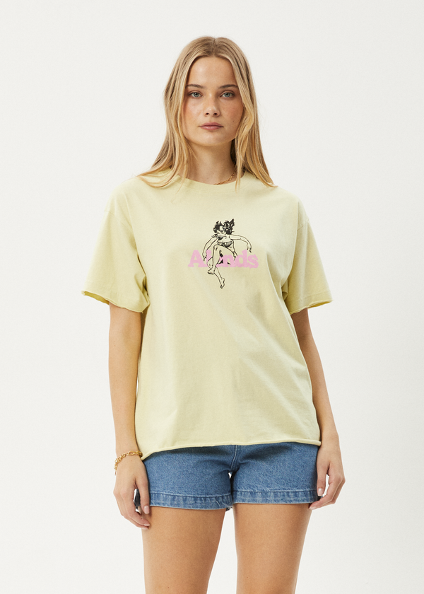 afends No Fury - Oversized Tee Lemongrass