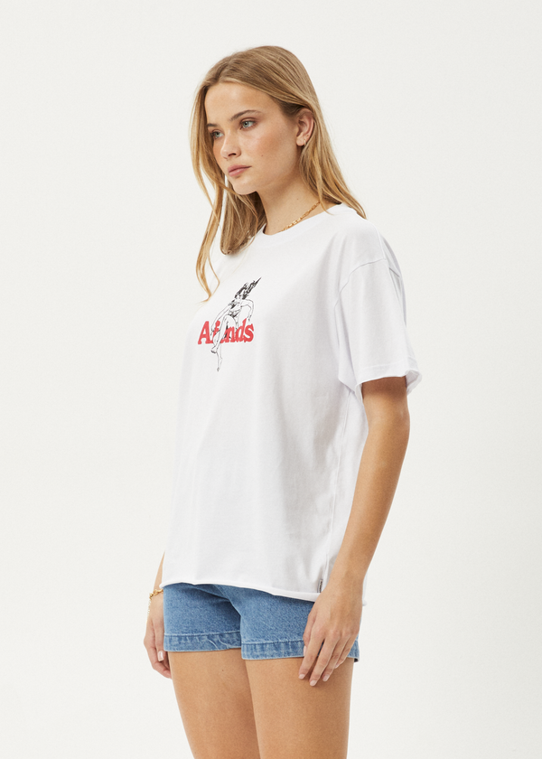 Afends No Fury - Oversized Tee White