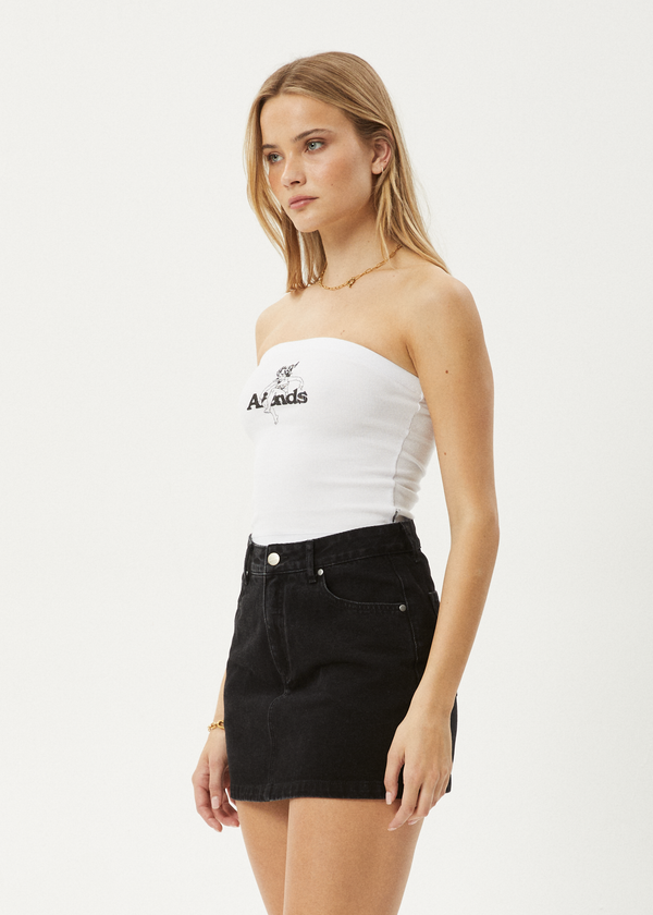 Afends No Fury - Rib Tube Top White