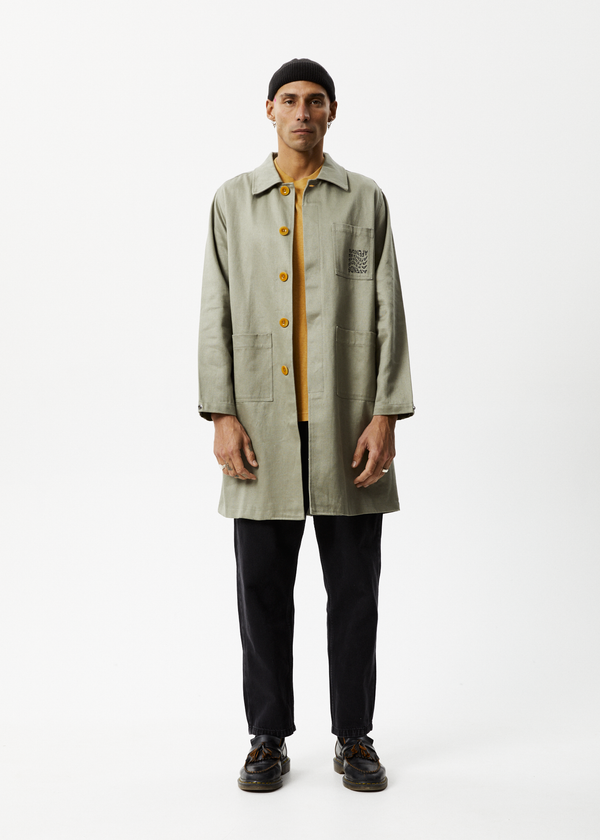 afends Oracle - Trench Coat Olive