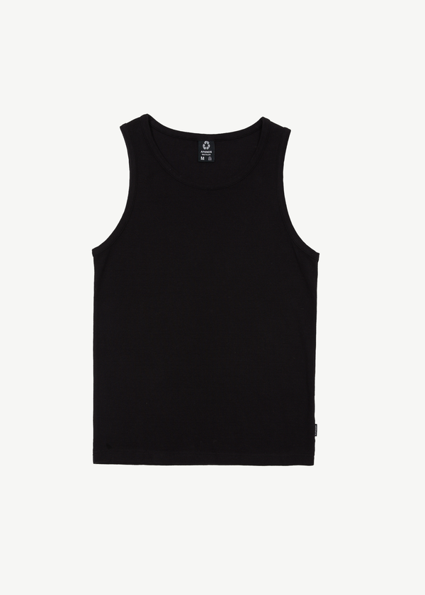 afends Paramount - Rib Singlet Black