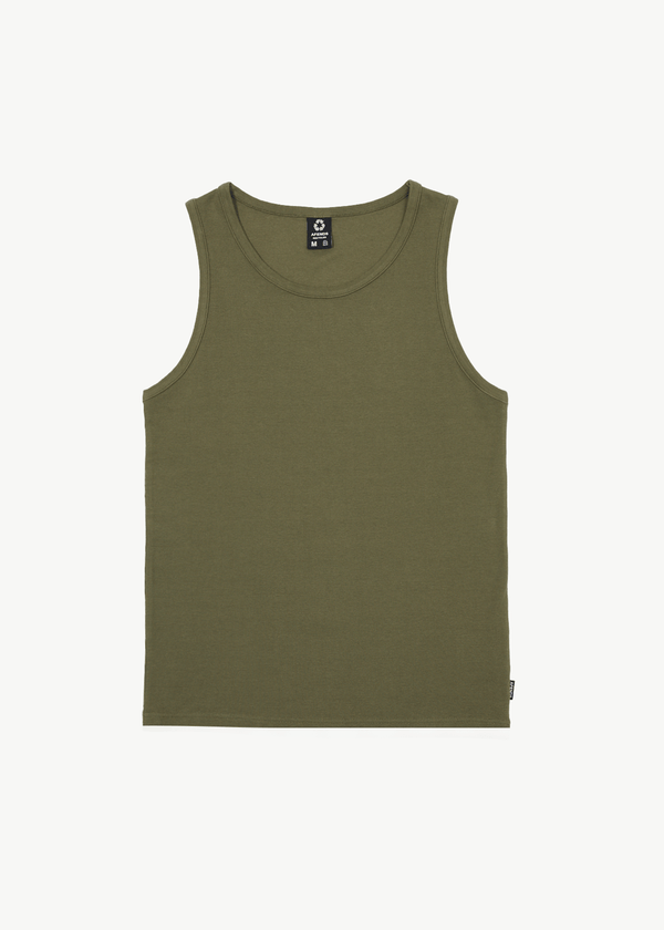 afends Paramount - Rib Singlet Military