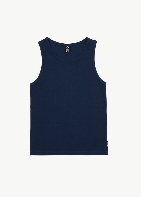 afends Paramount - Rib Singlet Navy