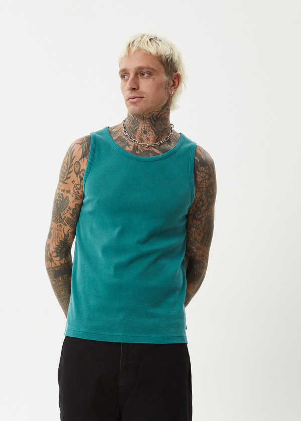 Afends Paramount - Rib Singlet Washed Pine