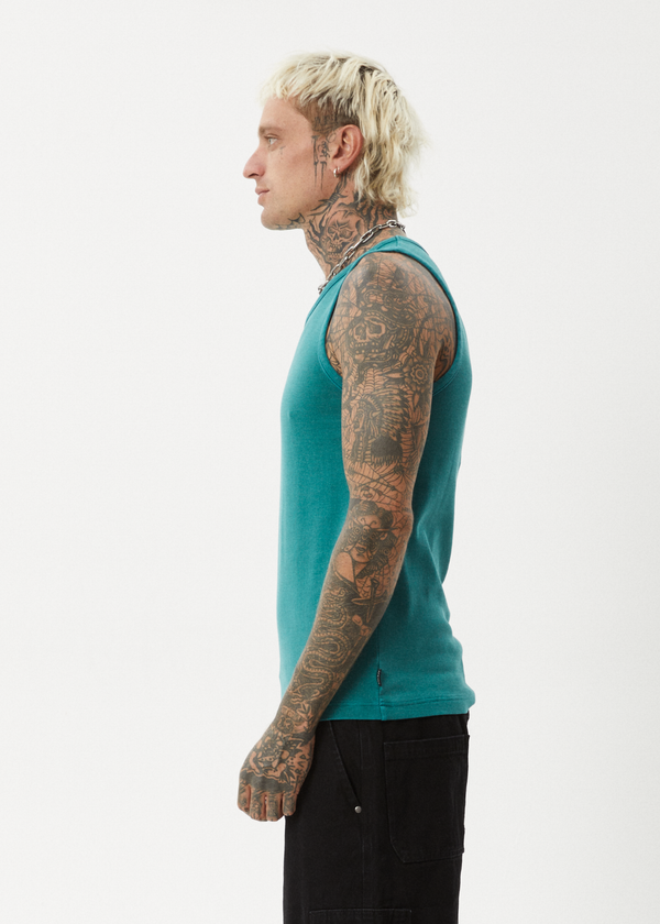 Afends Paramount - Rib Singlet Washed Pine