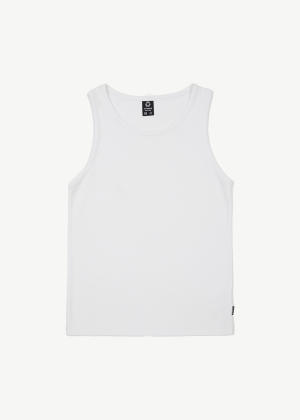 afends Paramount - Rib Singlet White