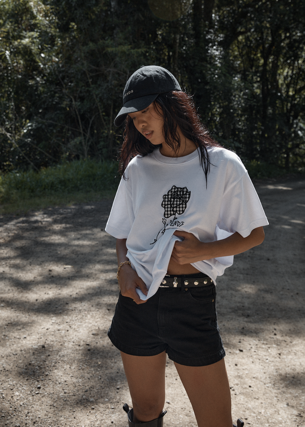 Afends Patches - Oversized Tee White