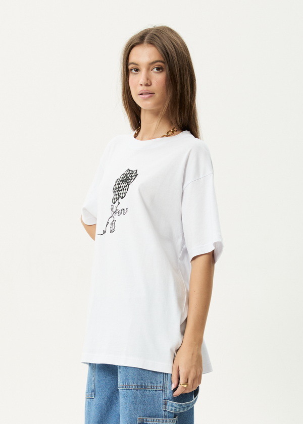 Afends Patches - Oversized Tee White