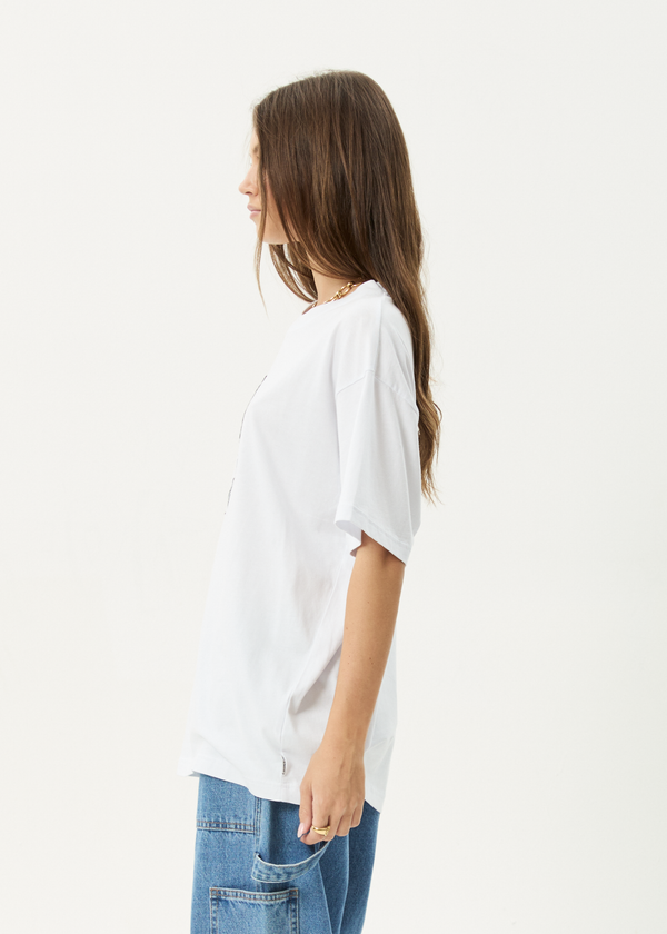 Afends Patches - Oversized Tee White