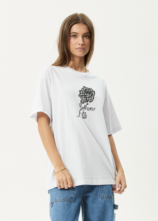 afends Patches - Oversized Tee White