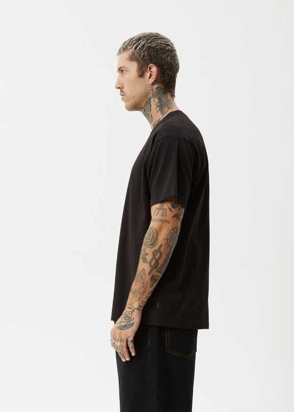 Afends Peace Out - Boxy Tee Black
