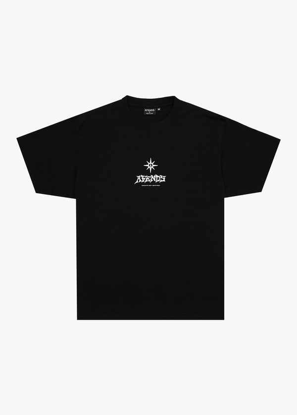 afends Peace Out - Boxy Tee Black