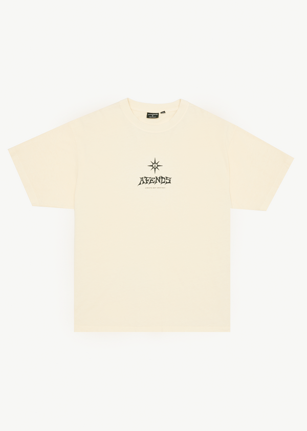 afends Peace Out - Boxy Tee Sand