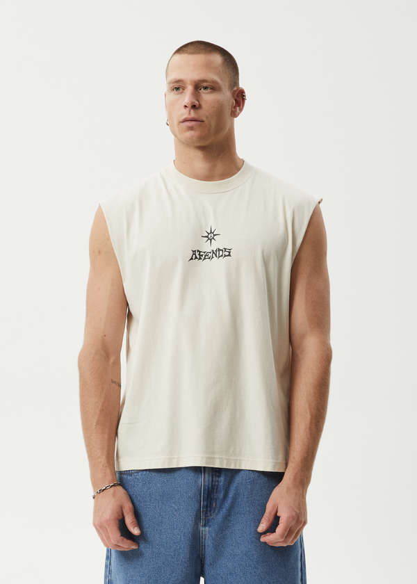 Afends Peace Out - Sleeveless Tee Moonbeam
