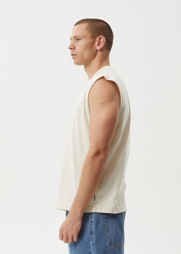 Afends Peace Out - Sleeveless Tee Moonbeam