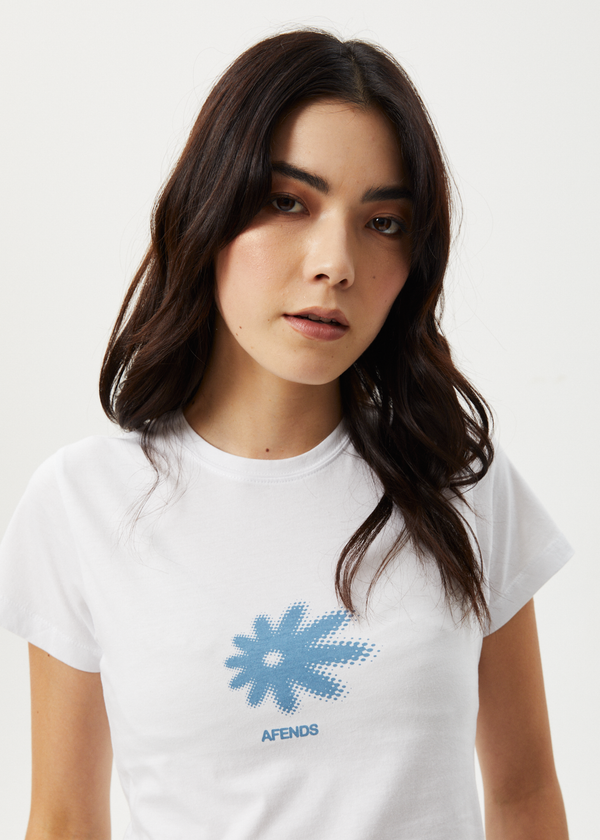 Afends Petal - Baby Tee White