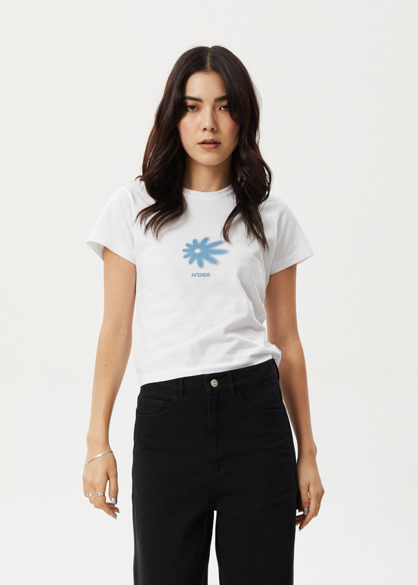 afends Petal - Baby Tee White