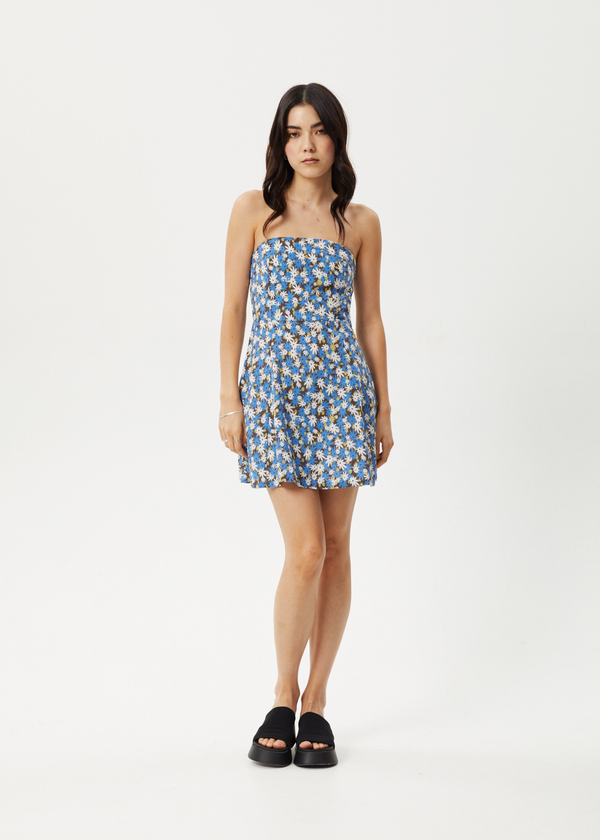 afends Petal - Strapless Dress Lake Floral