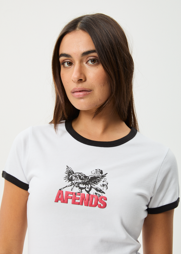 Afends Pony Up - Ringer Tee White
