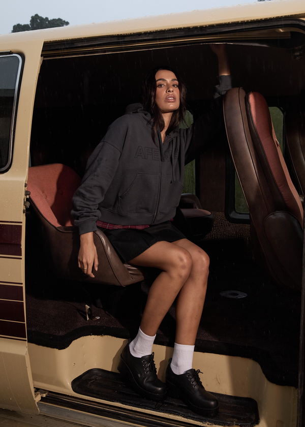 Afends Portland - Zip Stone Black