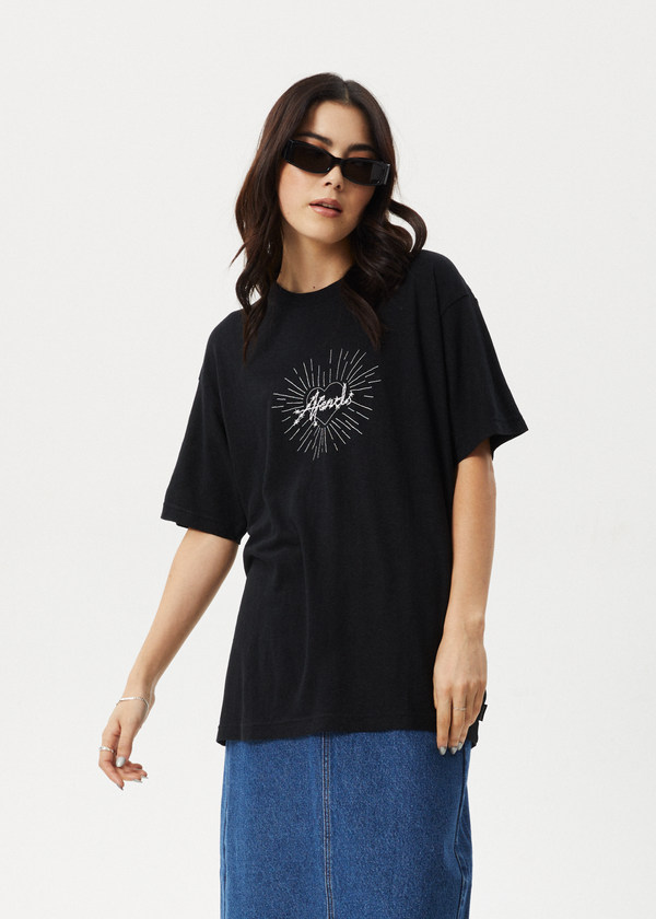 Afends Pulse - Oversized Tee Black