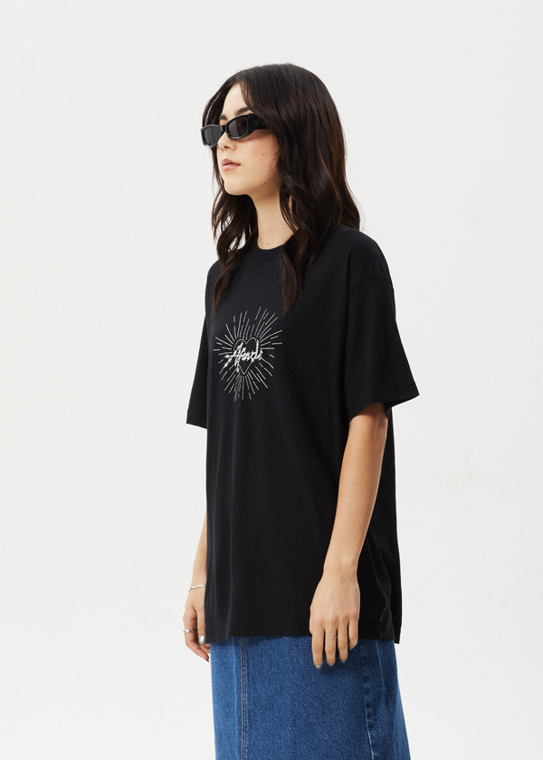 Afends Pulse - Oversized Tee Black