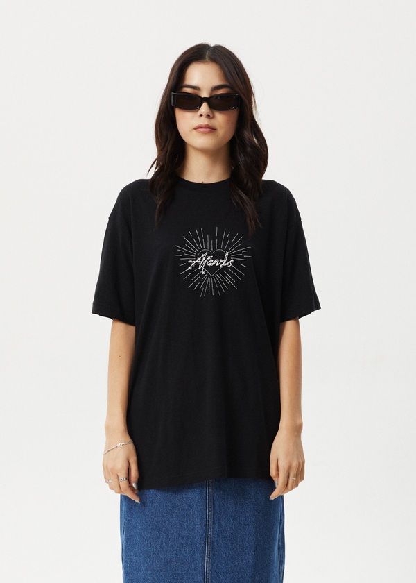 afends Pulse - Oversized Tee Black