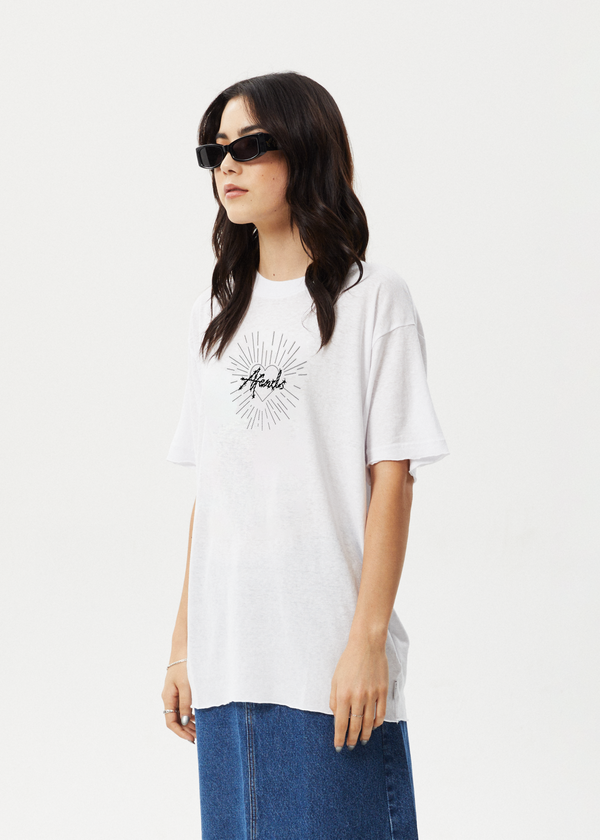 Afends Pulse - Oversized Tee White