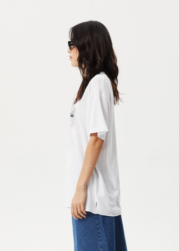 Afends Pulse - Oversized Tee White