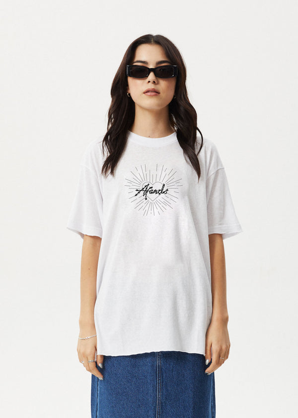 afends Pulse - Oversized Tee White