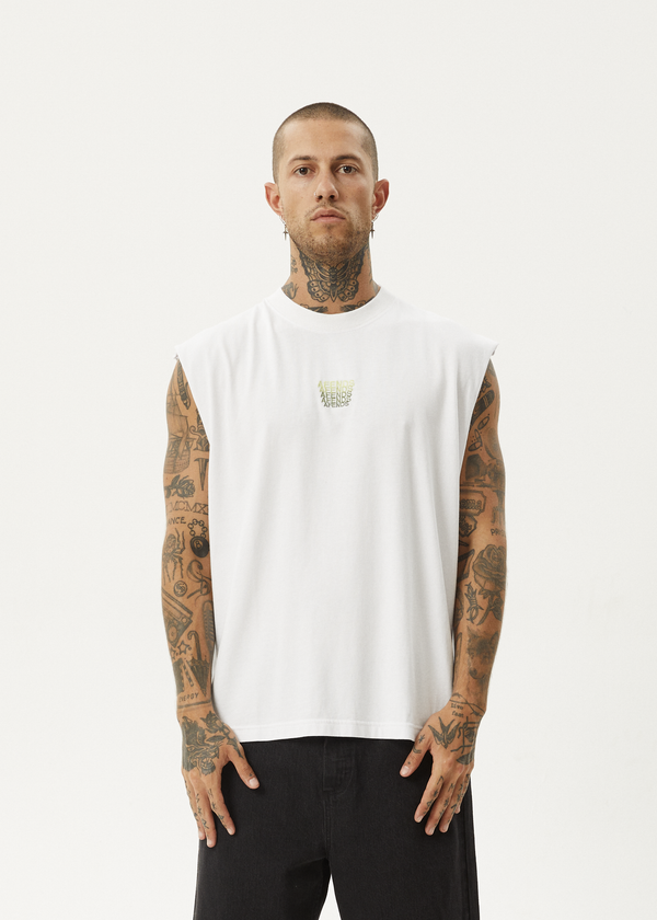 Afends Repeat - Sleeveless Tee White