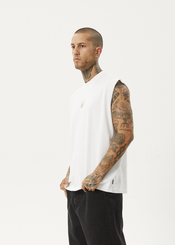 Afends Repeat - Sleeveless Tee White