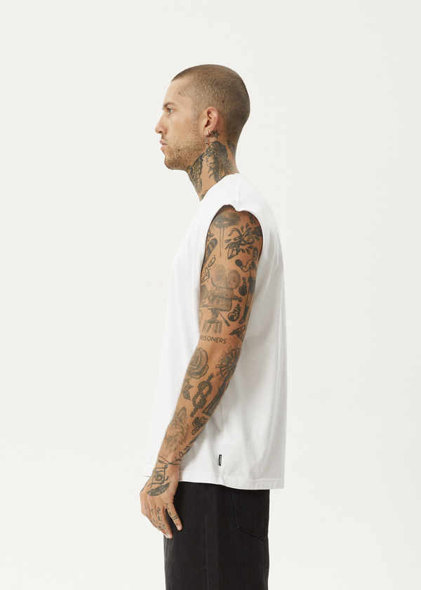 Afends Repeat - Sleeveless Tee White