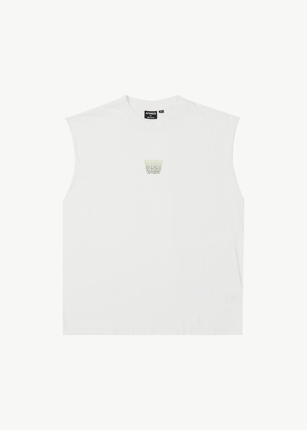 afends Repeat - Sleeveless Tee White