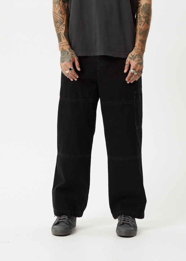 Afends Richmond - Denim Workwear Jean Washed Black