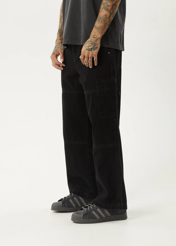 Afends Richmond - Denim Workwear Jean Washed Black