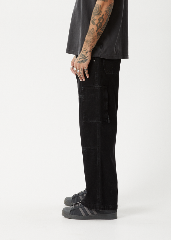 Afends Richmond - Denim Workwear Jean Washed Black
