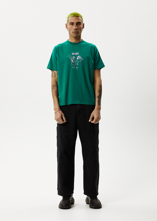 Afends Rip In - Boxy Graphic Tee Emerald