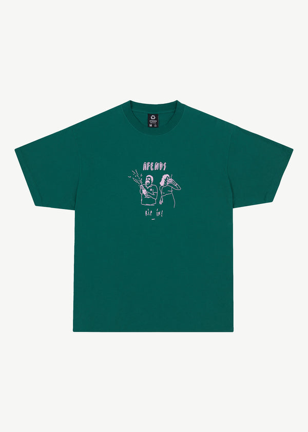 afends Rip In - Boxy Graphic Tee Emerald