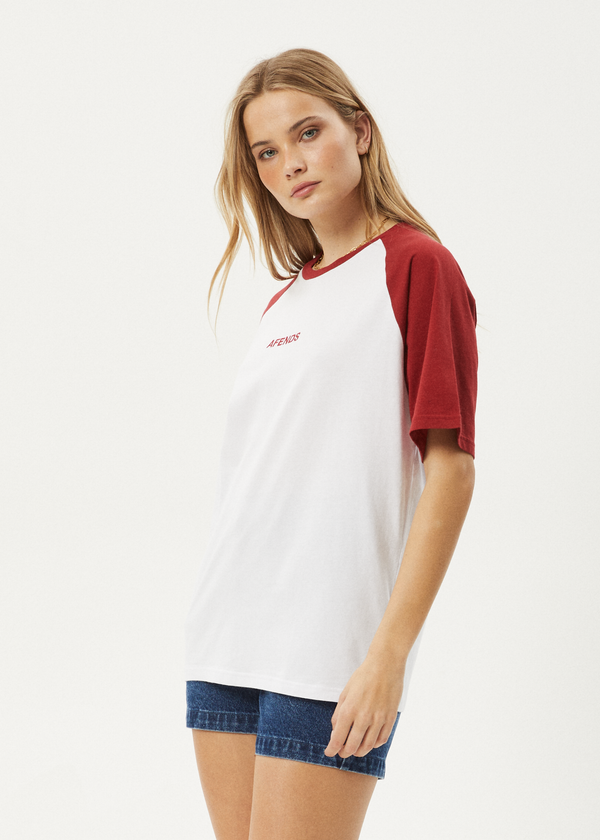 Afends Ryan - Oversized Raglan Tee Ketchup