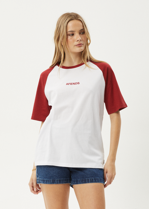 afends Ryan - Oversized Raglan Tee Ketchup