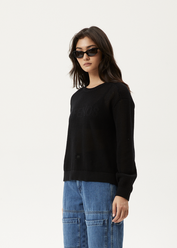 Afends Ryder - Knit Jumper Black