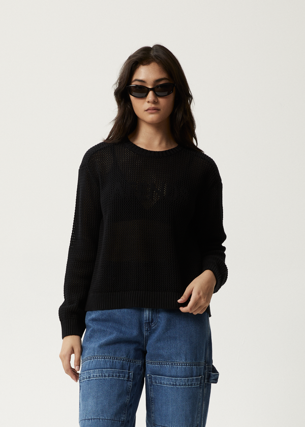 afends Ryder - Knit Jumper Black