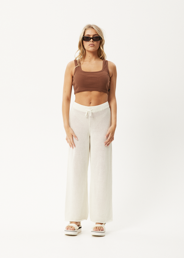 afends Ryder - Knit Pant White