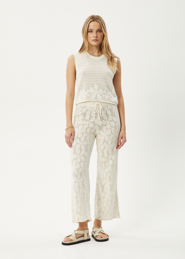 afends Saint - Knit Pant White
