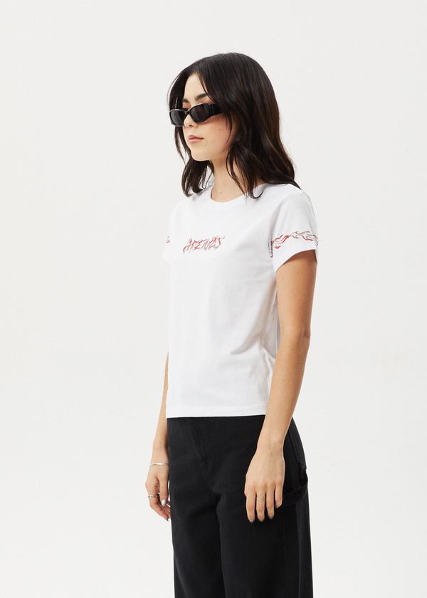 Afends Scorched - Regular Tee White