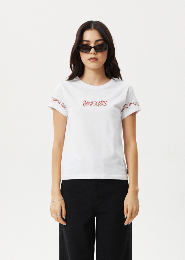 afends Scorched - Regular Tee White