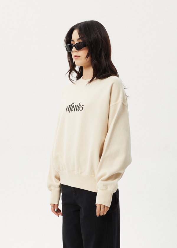 Afends Scorpio - Crew Neck Jumper Sand